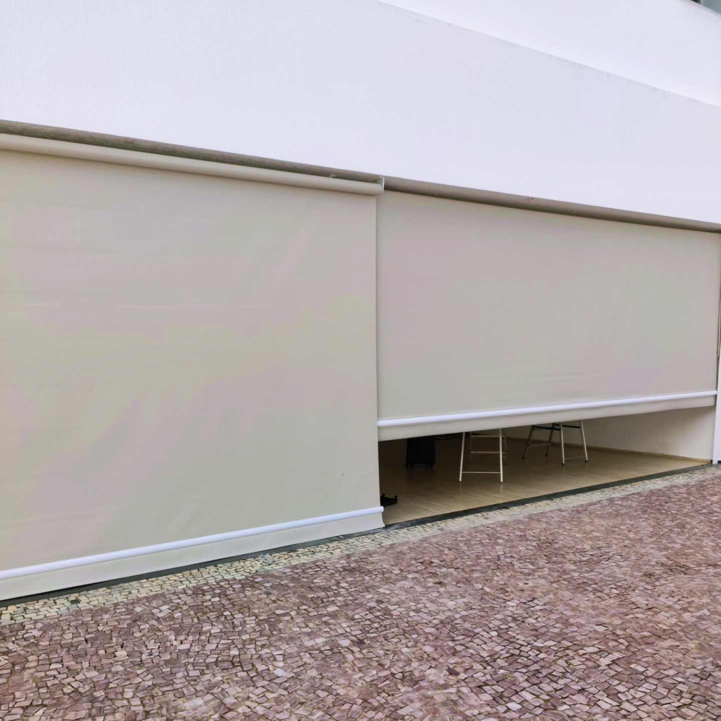 Toldo cortina para fechamento de garagem